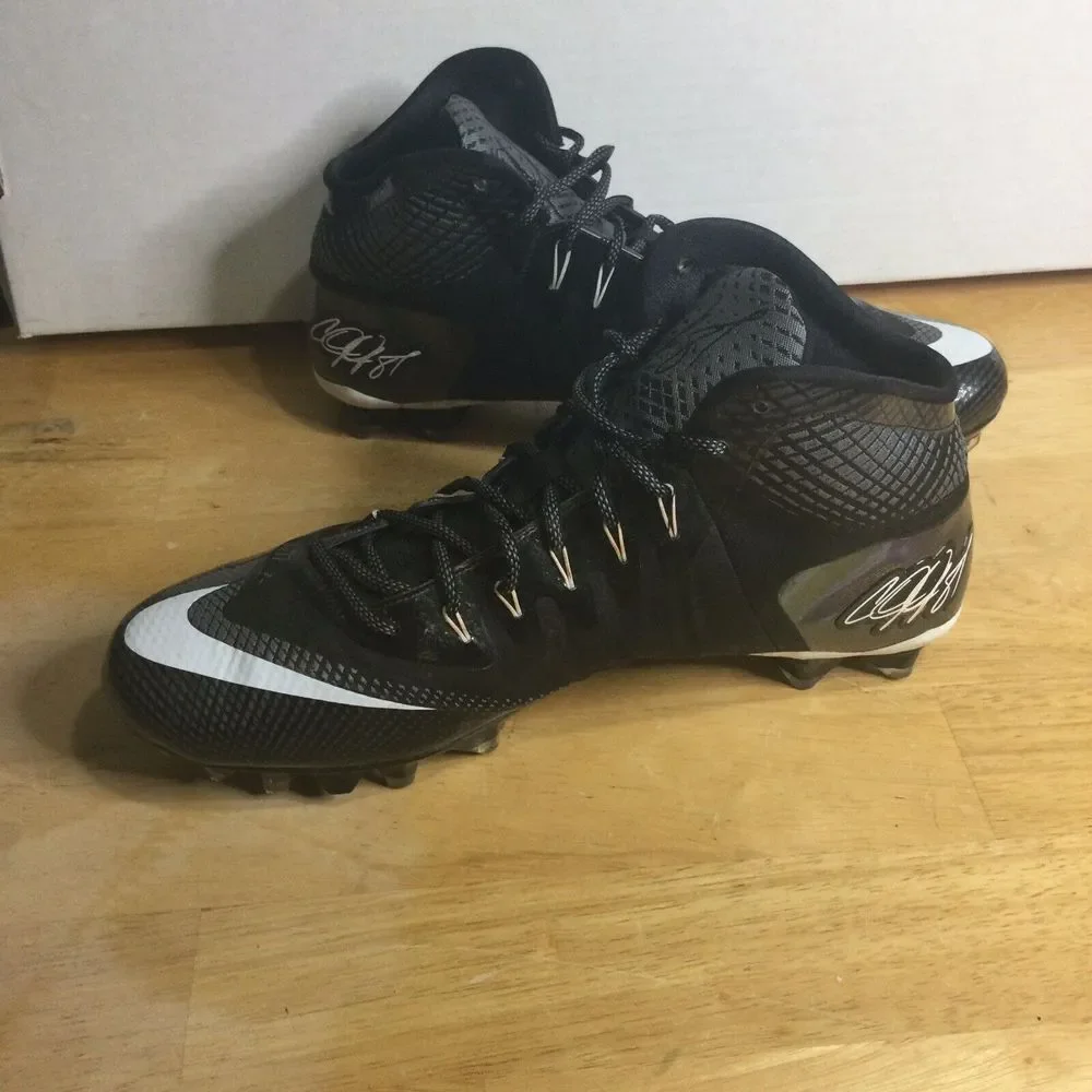 Nike CJ3 Flyweave Elite TD Calvin Johnson Football Cleats Shoe 725226-010 Men 12